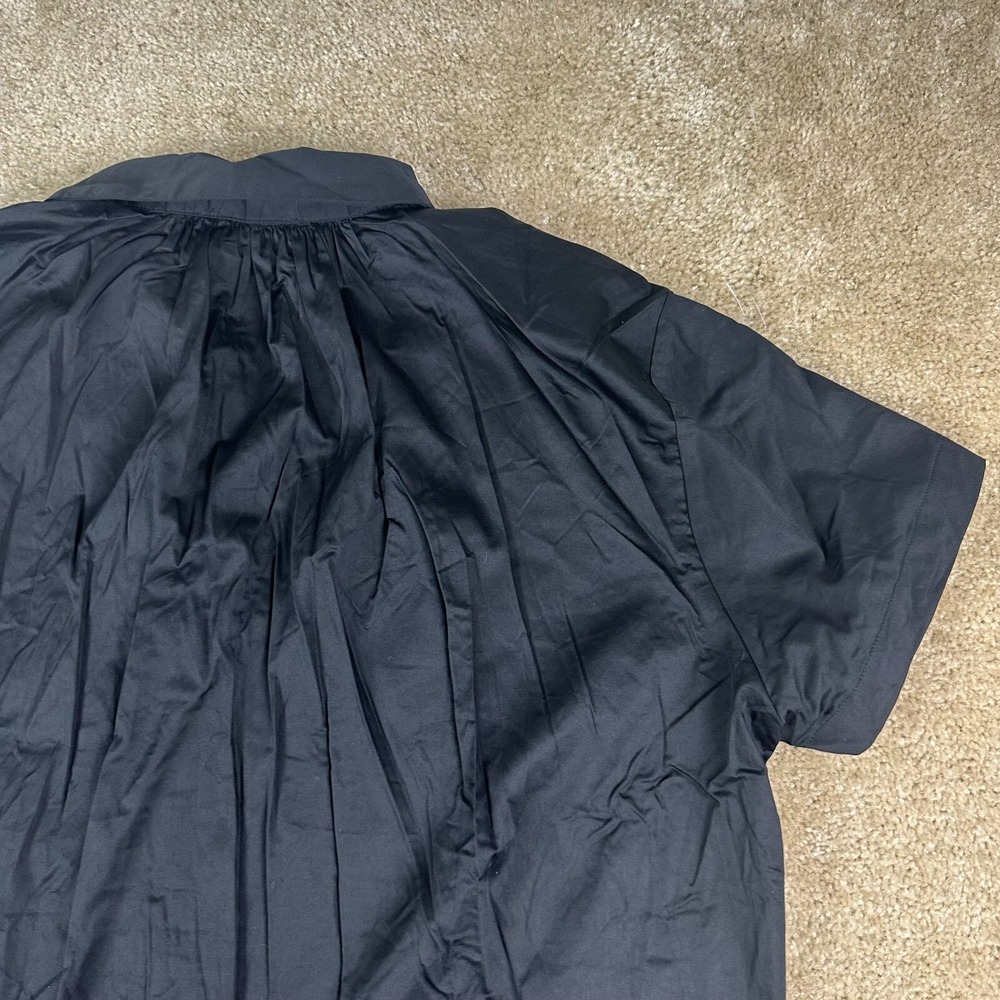 Tuckernuck Dress Womens XXL Black pockets collared snap 1/2 Button Front Midi - Picture 10 of 14